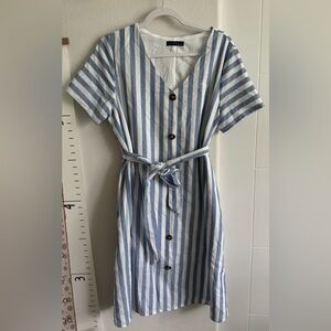 Blue and White Strip Dress size 10